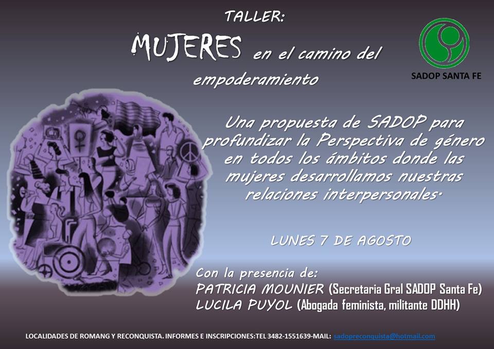 En este momento estás viendo Taller “MUJERES EN EL CAMINO DEL EMPODERAMIENTO”